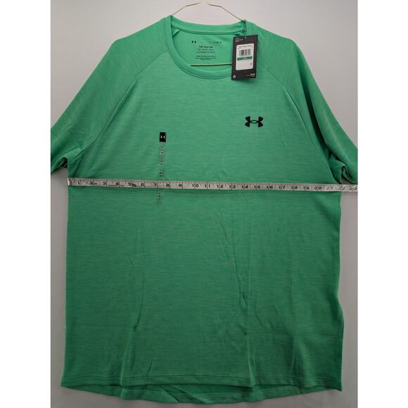 NWT Under Armour UA Tech Textured Men's Short Sleeve in Cyber Green size Large - Picture 5 of 6